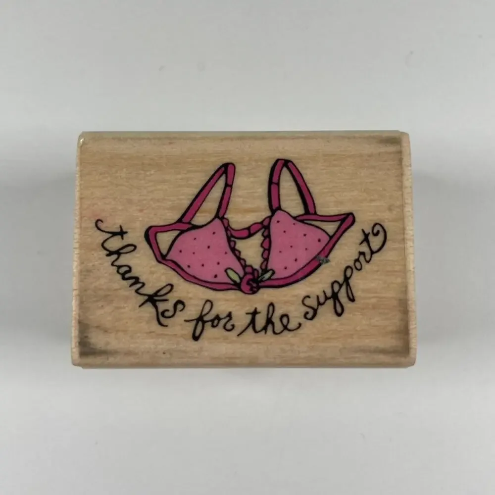 Breast Cancer support wooden stamp